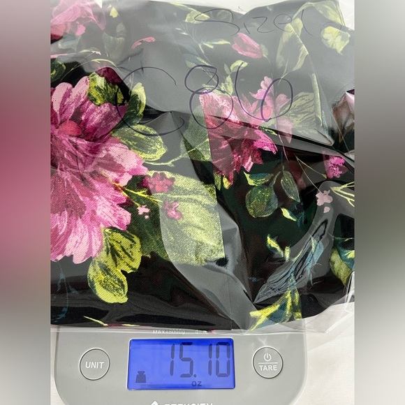 Susan Graver Black Floral Liquid Knit Blazer Jacket Size 6 Ribbon Trim EUC - Picture 12 of 12